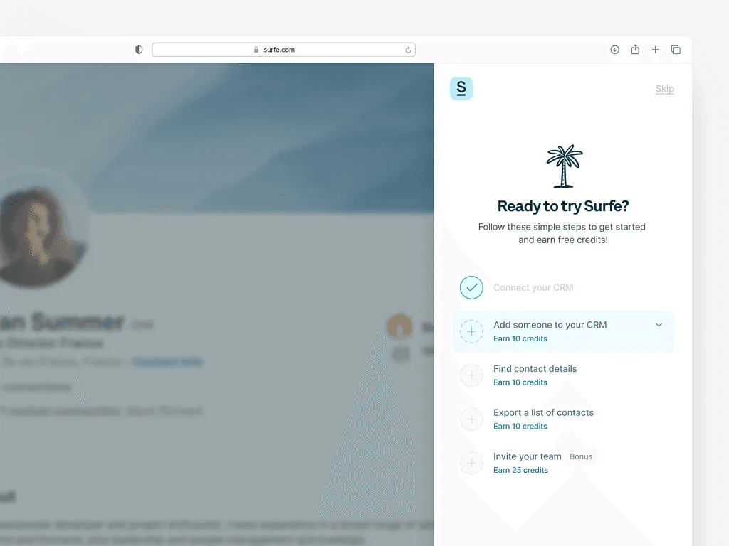 Client onboarding portal mockup